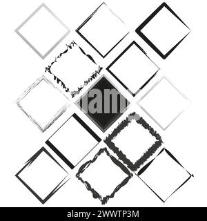 Collection de cadres assortis. Motifs décoratifs de bordure. Différents styles de cadre définis. Illustration vectorielle. SPE 10. Illustration de Vecteur