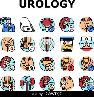 urologie prostatique icones urinaires de rein set vecteur Illustration de Vecteur