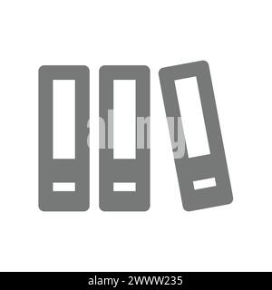 Icône vectorielle de livres de bureau. Symbole de remplissage de dos de livre. Illustration de Vecteur