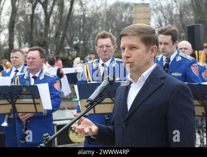 Non exclusif : KIEV, UKRAINE - 23 MARS 2024 - député ukrainien, co-fondateur du projet Yurt of Invincibility, président de l'interparlementaire Fri Banque D'Images