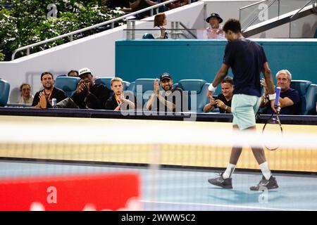 Miami Gardens, États-Unis. 25 mars 2024. MIAMI GARDENS, FLORIDE - MARS 25 : contre lors de leur match le jour 10 de l'Open de Miami au Hard Rock Stadium le 25 mars 2024 à Miami Gardens, Floride. (Crédit : Mauricio Paiz/Alamy Live News Banque D'Images