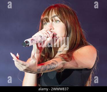 Bogota, Colombie. 24 mars 2024. Nicki Nicole, la chanteuse Argentine, se produit le dernier jour du Picnic Stereo Festival à Bogota, en Colombie. (Photo de Daniel Garzon Herazo/NurPhoto) crédit : NurPhoto SRL/Alamy Live News Banque D'Images