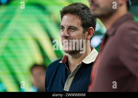 Miami Gardens, Floride, États-Unis. 25 mars 2024. Juan Martin del Potro est vu lors du match entre Carlos Alcaraz (ESP) et Gael Monfils (FRA) lors de la troisième manche du simple masculin à l'Open de Miami 2024 présenté par Itau au Hard Rock Stadium. (Crédit image : © Debby Wong/ZUMA Press Wire) USAGE ÉDITORIAL SEULEMENT! Non destiné à UN USAGE commercial ! Crédit : ZUMA Press, Inc/Alamy Live News Banque D'Images