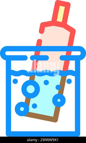 illustration vectorielle d'icône de couleur de métal de forgeron de trempe Illustration de Vecteur