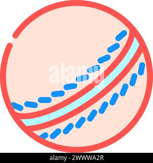 illustration vectorielle d'icône de couleur de jeu de croquet de balle Illustration de Vecteur