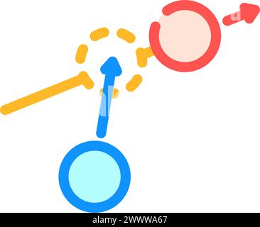 illustration vectorielle d'icône de couleur de jeu de croquet rush Illustration de Vecteur