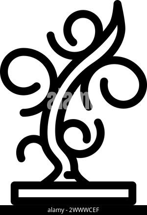 illustration vectorielle d'icône de ligne de forgeron d'artiste en métal Illustration de Vecteur