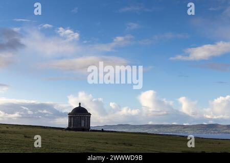 Temple Mussenden à Downhill House, Co. Londonderry, Irlande Banque D'Images