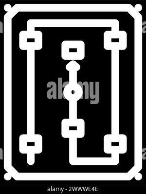 illustration vectorielle d'icône de glyphe de jeu de croquet de court Illustration de Vecteur