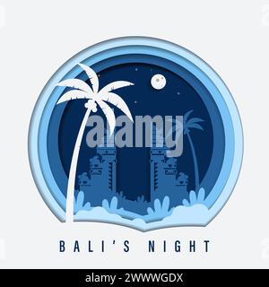 Traduction : Joyeux Nyepi Day. Joyeux jour du silence de Bali et nouvel an Hindou illustration vectorielle, Nyepi Day et Hari Raya Saka, cérémonie hindoue Illustration de Vecteur