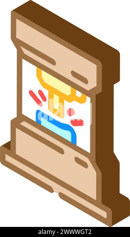 illustration vectorielle d'icône isométrique en métal de forgeron de travail des métaux Illustration de Vecteur