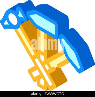 illustration vectorielle d'icône isométrique en métal de forgeron de marteau Illustration de Vecteur