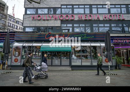 Hollywood Media Hotel und Pizzeria Capone, Kurfürstendamm, Charlottenburg, Berlin, Deutschland Banque D'Images