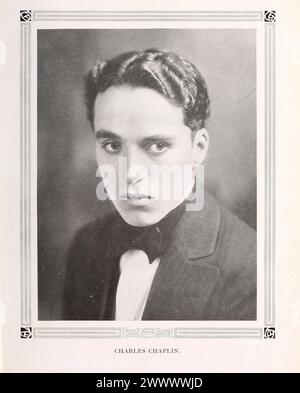 Portrait de Charles Chaplin 'Charlie'. Vintage Photoplay Magazine photographie portrait de l'acteur de cinéma, circa 1915 Banque D'Images