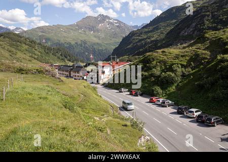 Arlberg Pass, composé Christoph am Arlberg, Tyrol, Autriche Banque D'Images