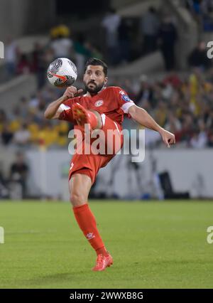 Canberra, Australie. 27 mars 2024 Hassan Chaitou lors du match de qualification de la Coupe du monde AFC Liban v Australie. Crédit : Kleber Osorio/Alamy Live News Banque D'Images