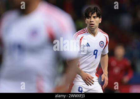 Parme, Italie, 22 mars 2024. Victor Davila du Chili lors du match amical international au Stadio Ennio Tardini, Parme. Le crédit photo devrait se lire : Jonathan Moscrop / Sportimage Banque D'Images