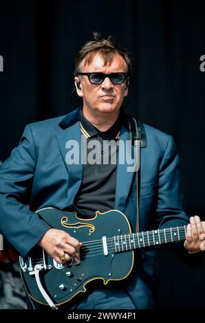 Chris Difford - Squeeze, V2011, Hylands Park, Chelmsford, Essex, Grande-Bretagne - 21 août 2011 Banque D'Images