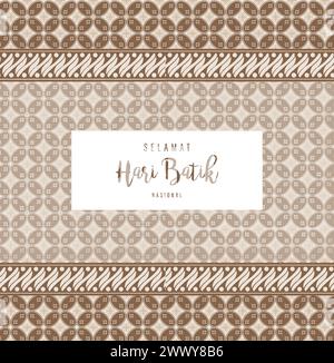 Motif batik traditionnel de l'Indonésie illustration vectorielle. Tissu à motifs batik. Modèle de dépliant de modèle de bannière pour la Fête nationale batik. Illustration de Vecteur