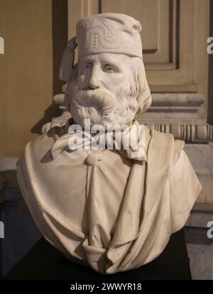 Giuseppe Garibaldi (1807-1882) Buste de M. Battaglia. Marbre, 1886. Banque D'Images