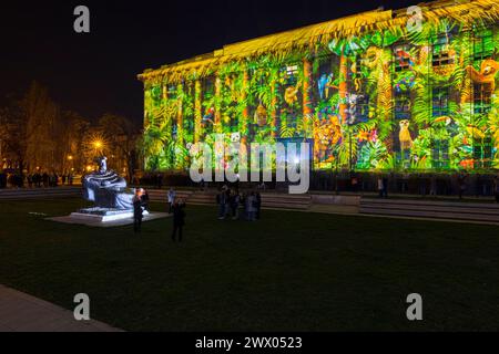 Zagreb, fête des lumières, Archives nationales croates, Banque D'Images