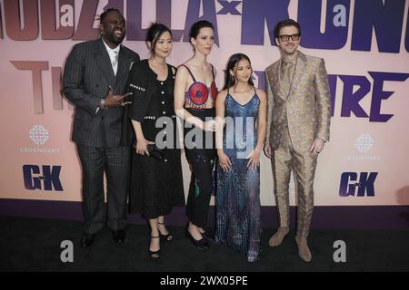 25 mars 2024, Los Angeles, Californie, États-Unis : LOS ANGELES, CA - 25 MARS 2024 : Brian Tyree Henry, Fala Chen, Rebecca Hall, Kaylee Hottle, Dan Stevens au Warner Bros Création de Godzilla X Kong : The New Empire au TCL Chinese Theatre IMAX. (Crédit image : © Nina Prommer/ZUMA Press Wire) USAGE ÉDITORIAL SEULEMENT! Non destiné à UN USAGE commercial ! Banque D'Images
