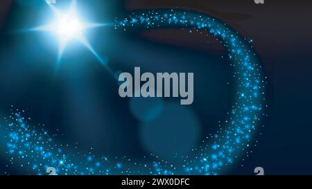 Magic Blue Glitter Sparkles, illustration vectorielle Illustration de Vecteur