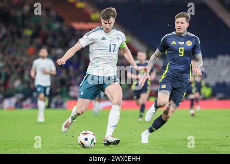 Glasgow, Royaume-Uni. 26 mars 2024. Dans leur préparation pour l'UEFA EURO 2024, l'Écosse affronte l'Irlande du Nord au Hampden Park, Glasgow, le stade national écossais. Crédit : Findlay/Alamy Live News Banque D'Images