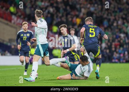 Glasgow, Royaume-Uni. 26 mars 2024. Dans leur préparation pour l'UEFA EURO 2024, l'Écosse affronte l'Irlande du Nord au Hampden Park, Glasgow, le stade national écossais. Crédit : Findlay/Alamy Live News Banque D'Images