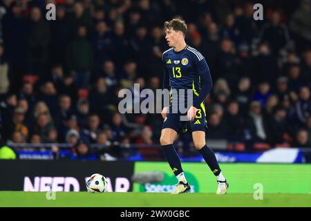 26 mars 2024 ; Hampden Park, Glasgow, Écosse : International Football Friendly, Écosse contre Irlande du Nord ; Jack Hendry, Écosse Banque D'Images