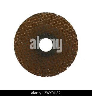 roues pour scie circulaire à main isolées sur fond blanc. Disques à tronçonner pour meuleuse d'angle isolés sur fond blanc Banque D'Images