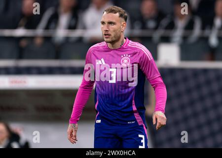 Francfort-sur-le-main, Allemagne. 26 mars 2024. FRANCFORT-SUR-le-MAIN, ALLEMAGNE - MARS 26 : David Raum d'Allemagne regarde lors du match amical international entre l'Allemagne et les pays-Bas au Deutsche Bank Park le 26 mars 2024 à Francfort-sur-le-main, Allemagne. (Photo de Joris Verwijst/Orange Pictures) crédit : Orange pics BV/Alamy Live News Banque D'Images