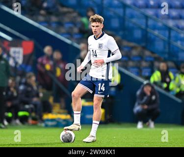 Bolton, Royaume-Uni. 26 mars 2024. Alex Scott de l'Angleterre en action, lors du match UEFA Euro U21 qualificatifs du Groupe F Angleterre U21 vs Luxembourg U21 au Toughsheet Community Stadium, Bolton, Royaume-Uni, le 26 mars 2024 (photo par Cody Froggatt/News images) à Bolton, Royaume-Uni le 26/03/2024. (Photo de Cody Froggatt/News images/Sipa USA) crédit : Sipa USA/Alamy Live News Banque D'Images