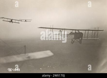 Les cadets de l'aviation de Kelly Field dans la formation de San Antonio volant pendant l'entraînement CA. 1918 Banque D'Images