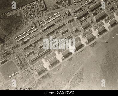 Vue aérienne de Love Field à Dallas Texas CA. 1918 Banque D'Images