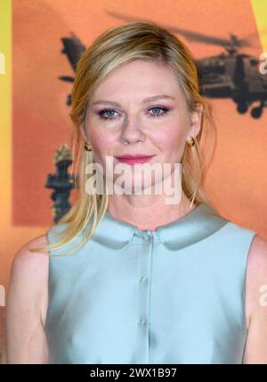 Londres, Royaume-Uni. 26 mars 2024. Kirsten Dunst à la projection britannique de civil War, Battersea Power Station le 26 mars 2024 à Londres, Royaume-Uni. Photo de Stuart Hardy/ABACAPRESS.COM crédit : Abaca Press/Alamy Live News Banque D'Images