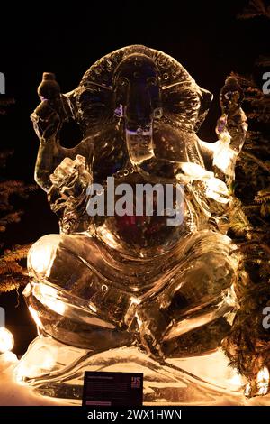 Festival Néerlandais De Sculpture Sur Glace à Amsterdam De Mdécembre 