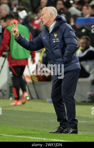 Marseille, France. 26 mars 2024. Entraîneur de la France Didier Deschamps lors du match international amical de football entre la France et le Chili le 26 mars 2024 au stade Vélodrome de Marseille - photo Jean Catuffe/DPPI crédit : DPPI Media/Alamy Live News Banque D'Images