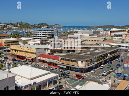 Vue aérienne sur le centre-ville, Nouméa, Nouvelle-Calédonie Banque D'Images