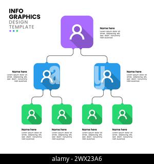 Modèle d'infographie. Hiérarchie d'entreprise avec 3 couches. Illustration vectorielle Illustration de Vecteur