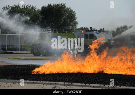 Formation des pompiers, Texas Banque D'Images