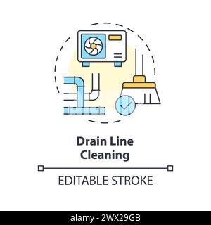 Icône multicolore de nettoyage de la conduite de vidange Illustration de Vecteur