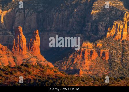 Formations rocheuses rouges, près de Sedona, Arizona, automne, par Dominique Braud/Dembinsky photo Assoc Banque D'Images