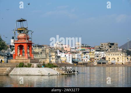 Indien, Rajasthan, Pushkar, Lac Pushkar Banque D'Images