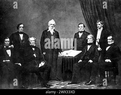 Le président Buchanan et son cabinet, photographie de Mathew Brady Banque D'Images