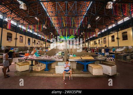 Belem, Brésil - 26 décembre 2023 : le célèbre marché aux poissons Ver o Peso est presque vide à cause des vacances de Noël. Banque D'Images