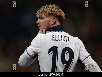 26 mars 2024 ; Toughsheet Community Stadium, Bolton, Greater Manchester, Angleterre; UEFA U21 Euro qualifier, Angleterre U21 contre Luxembourg U21 ; Harvey Elliott, Angleterre Banque D'Images