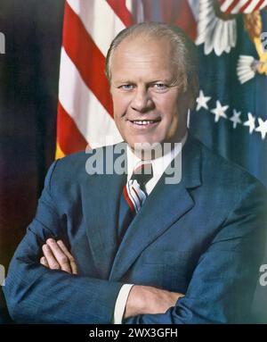 GERALD FORD (1913-2006) comme 38e président des États-Unis en 1974 Banque D'Images