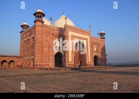 Mosquée Taj Mahal 2, Agra, Inde Banque D'Images