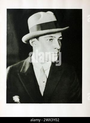 Portrait de Rudolph Valentino. Vintage Photoplay Magazine photographie portrait de l'acteur de cinéma, circa 1920 Banque D'Images